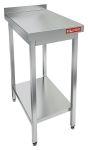 Стол производственный пристенный с бортом и полкой HICOLD НСО-4/7БП