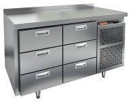 Стол холодильный HICOLD GN 33/TN с бортом