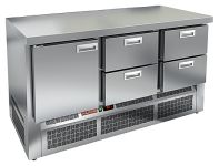 Стол холодильный HICOLD GNE 222/TN с бортом