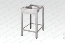 Рукомойник технологический напольный РТНб - 500*600*860 "Base", борт, отв. д/смесит.
