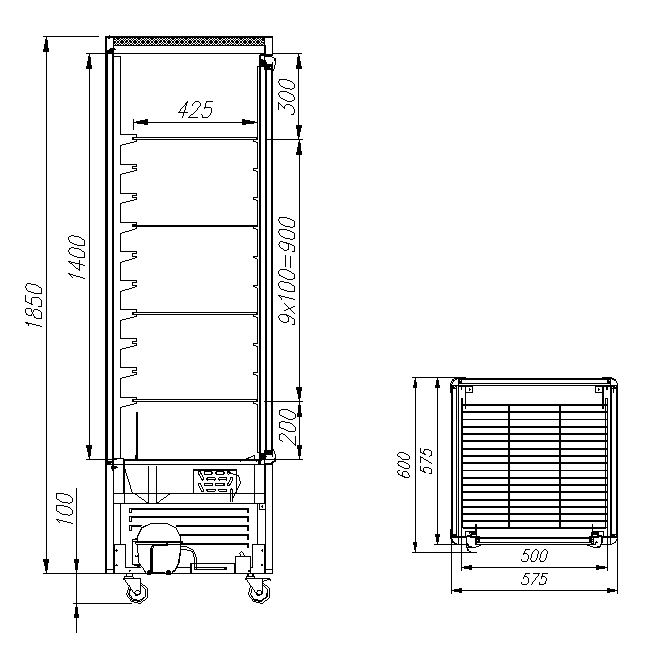 Кондитерская витрина CARBOMA R400C LATIUM (D4 VM 400‑1) (1015-0102 (бежево-коричневый))