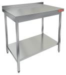 Стол производственный пристенный с бортом и полкой HICOLD НСО-10/7БП