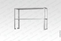 Полка-надстройка настольная ПННб - 1500*300*800 "Base", цинк, 2 уровня