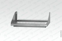 Полка для сушки посуды ПСПб - 1000*300*180 "Base", цинк, сетка "стаканы" (без поддона)