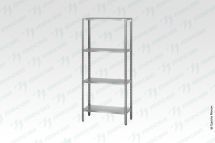 Стеллаж полочный СПЛн - 1000*500*1800 "Norma Inox" (полка сплошная 4 шт.)
