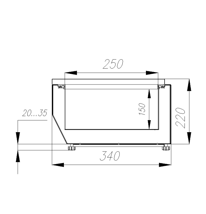 Витрина холодильная Carboma A30 SM 1,2 (5 GN1/4)