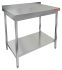 Стол производственный пристенный с бортом и полкой HICOLD НСО-8/7БП