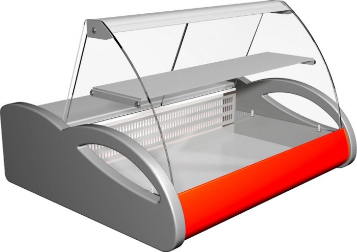 Холодильная витрина CARBOMA ВХС‑1,0 ARGO (A87 SM 1,0‑1) (0011-3020 (красно-серая))