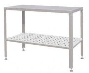 Стол производственный СПРн - 1000*800*860 "Norma Zn" (полка перфорация, ножка угловая)